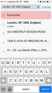 Clearing the search history on Apple Maps